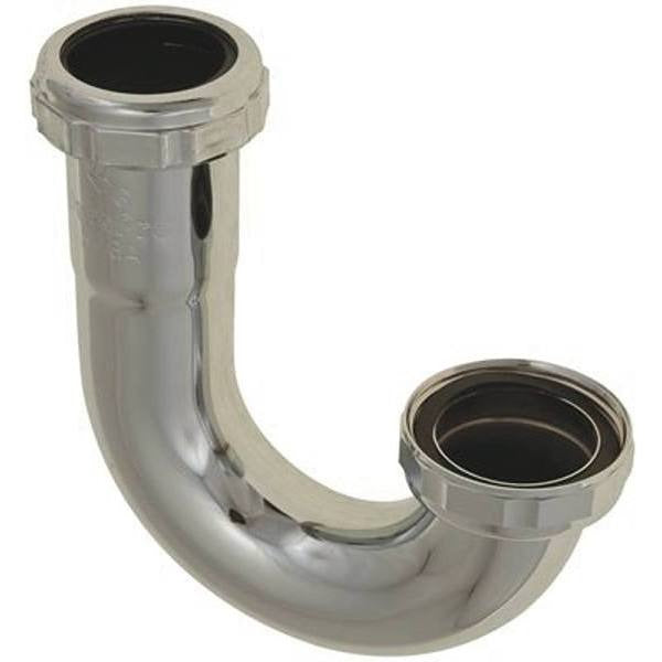 Durapro 161055 J-Bend, 1-1/4" Brass Sink With Captured Nut Chrome Finish