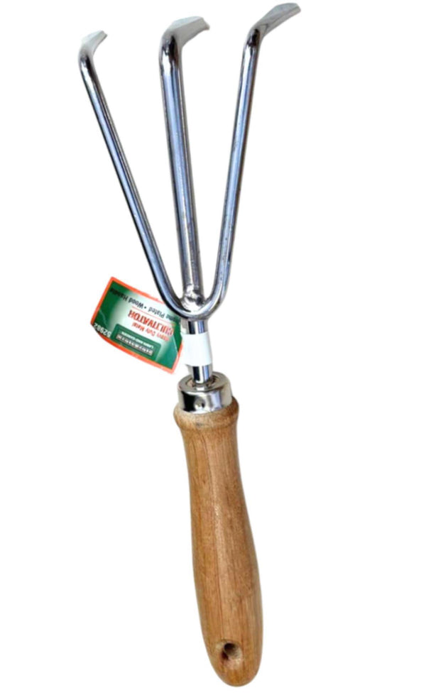 Lawn and Garden 52982 Hand Cultivator Heavy Duty Metal with Wood Handle
