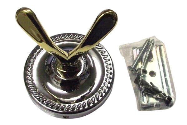 Taymor 04-5402 Nautilus Double Robe Hook Polished Chrome