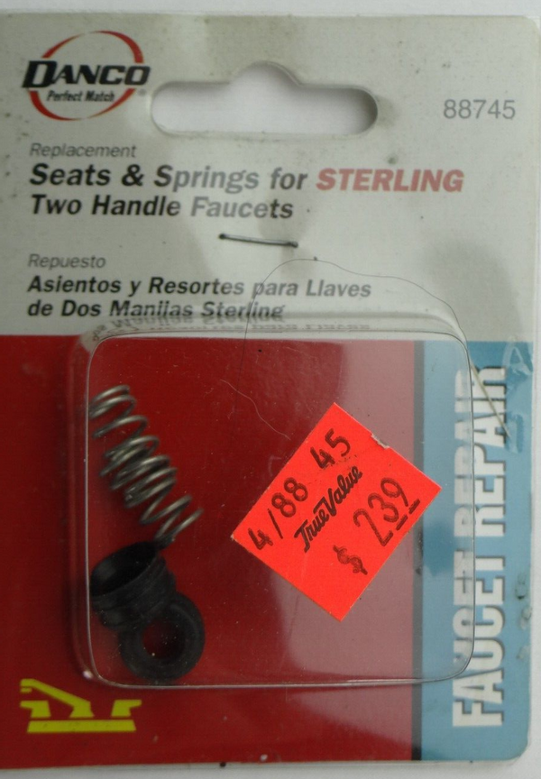 Danco 88745 New Seats & Springs for Sterling 2-Handle Faucets Repair