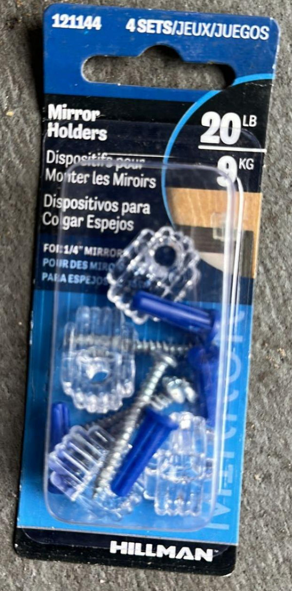 Hillman 121144 Plastic Mirror Holders (20lb) 4 Sets