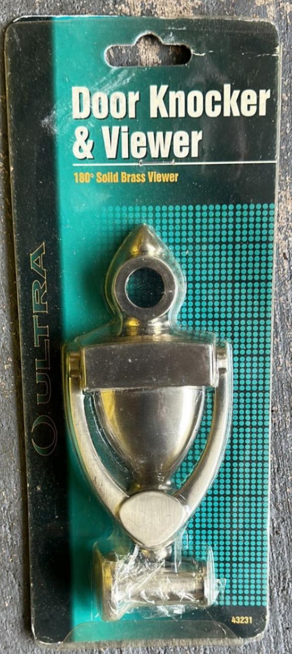 Ultra Hardware 43231 Door Knocker & Viewer Solid Brass