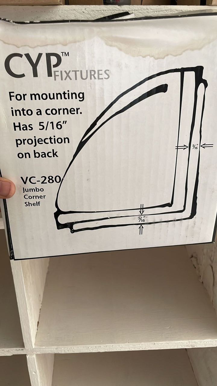 CYP Fixtures VC-280 5/16 Corner Shelves Unbreakable Shelf