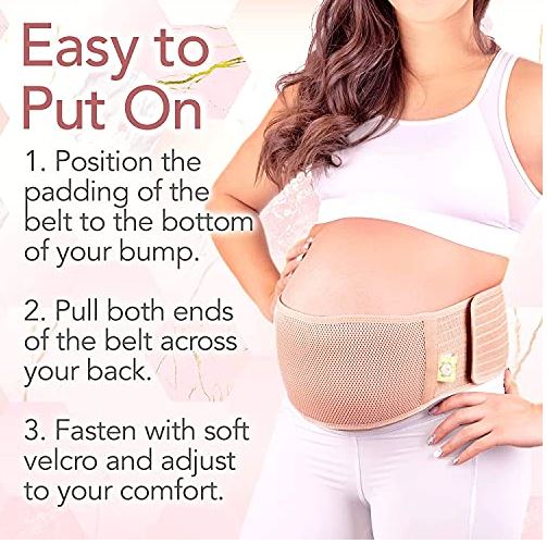 KeaBabies Maternity Band for Pregnancy Soft & Breathable Pregnancy Support Belt