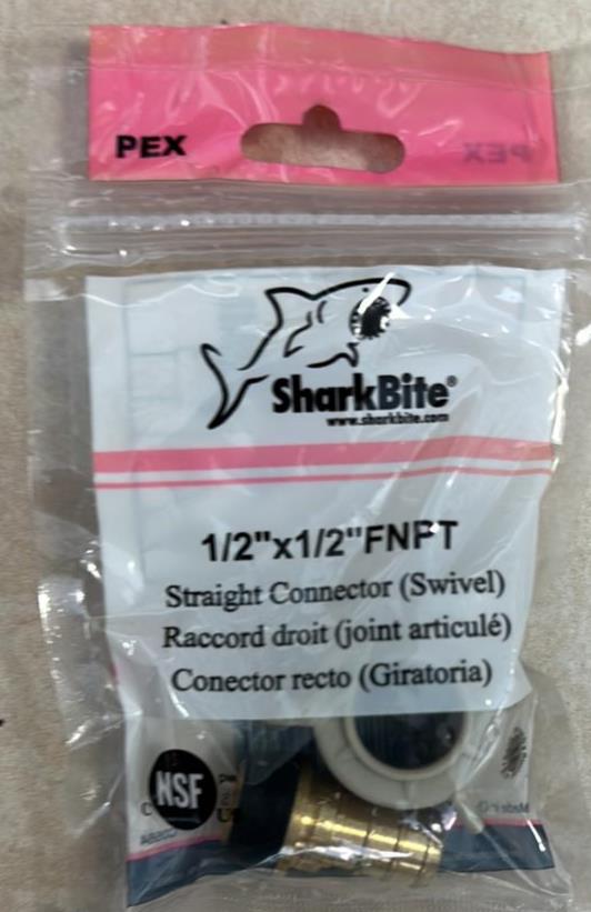 SharkBite 1/2 Inch x 1/2 FNPT Straight Connector